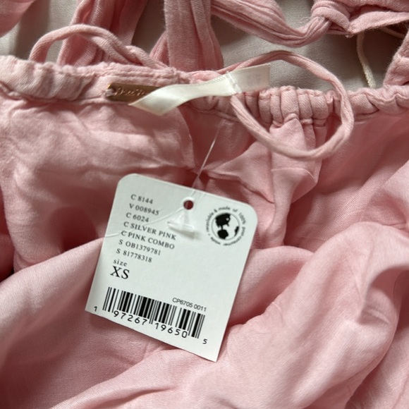 Free People Marina Mini Babydoll dress in Pink Combo size XS *FLAWED* NWT - Picture 10 of 15